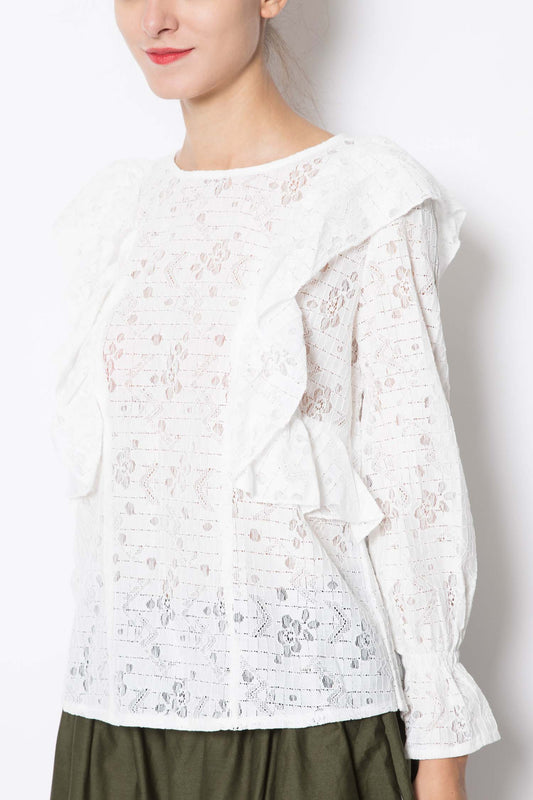 Laced Ruffled Shirt