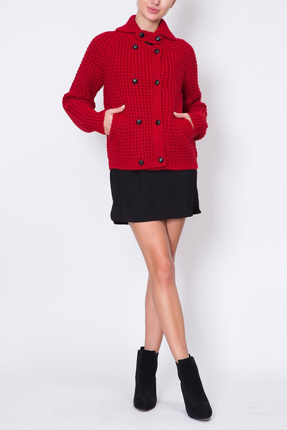 Waffle Knit Cardigan