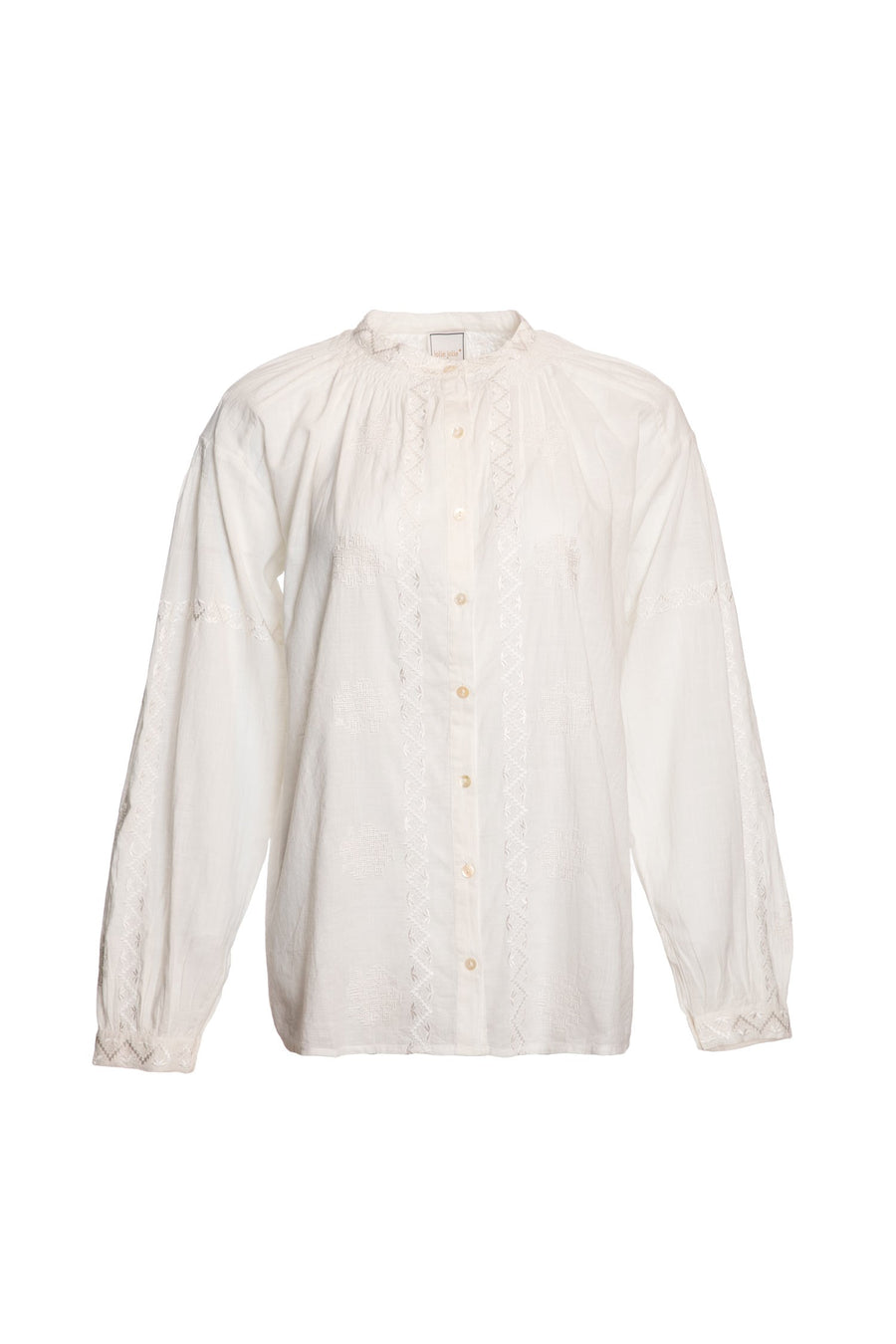 Long-sleeve Embroidered Blouse