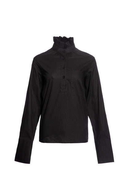 Frilled Cotton Shirt