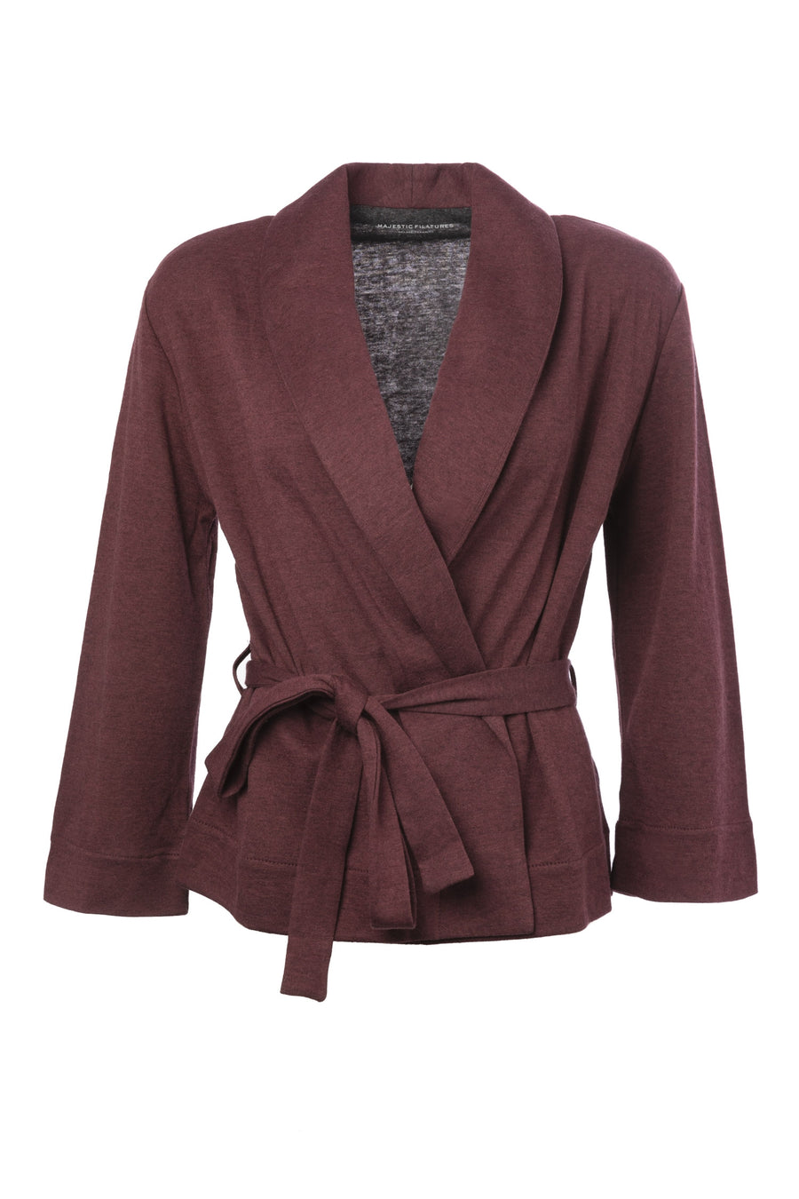 Tie-waist Knitted Jacket In Cotton And Cashmere Blend