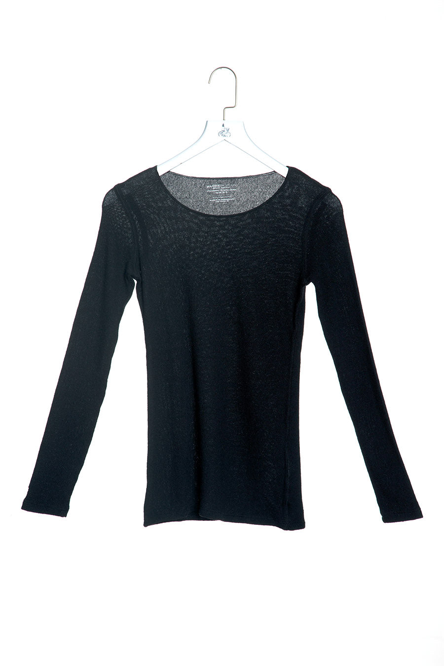Sail Neck Long Sleeves Cashmere T-Shirt