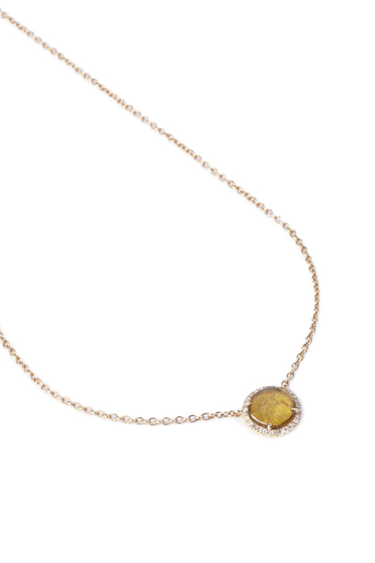 14K Diamond Slice Necklace - RUE MADAME | BOUTIQUE PARISIENNE