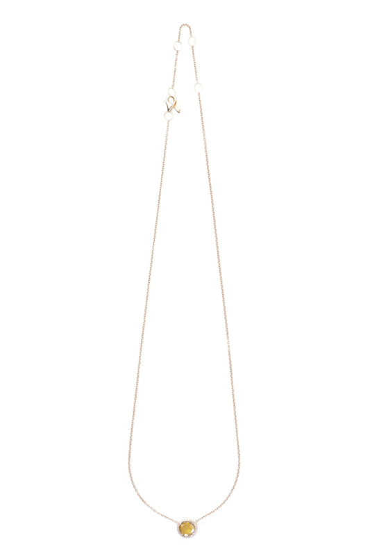 14K Diamond Slice Necklace - RUE MADAME | BOUTIQUE PARISIENNE