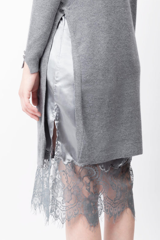 Long Sleeves Laced Sweater Dress