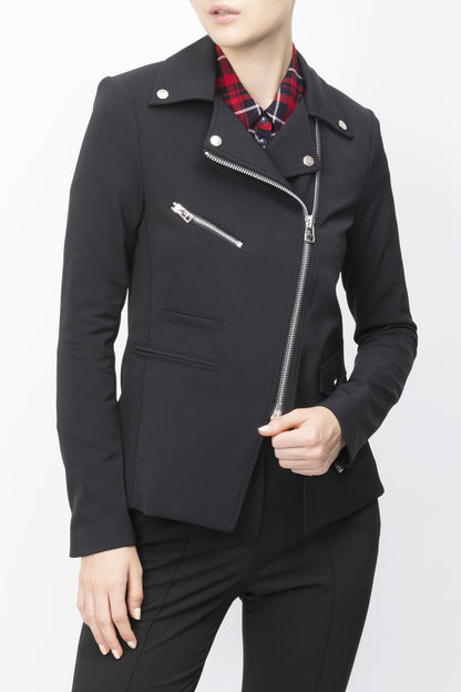 Asymmetric Biker Jacket - RUE MADAME | BOUTIQUE PARISIENNE