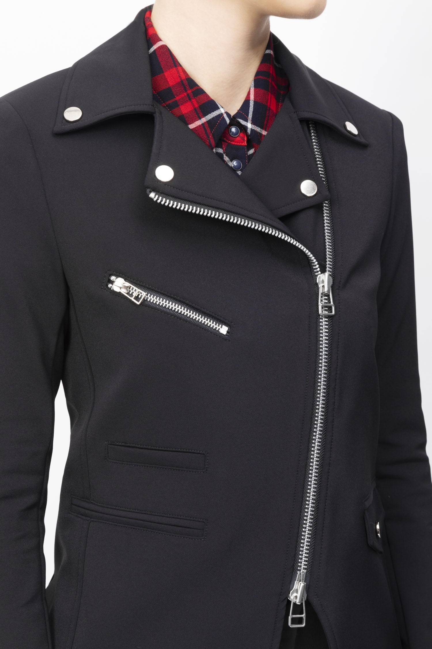 Asymmetric Biker Jacket - RUE MADAME | BOUTIQUE PARISIENNE