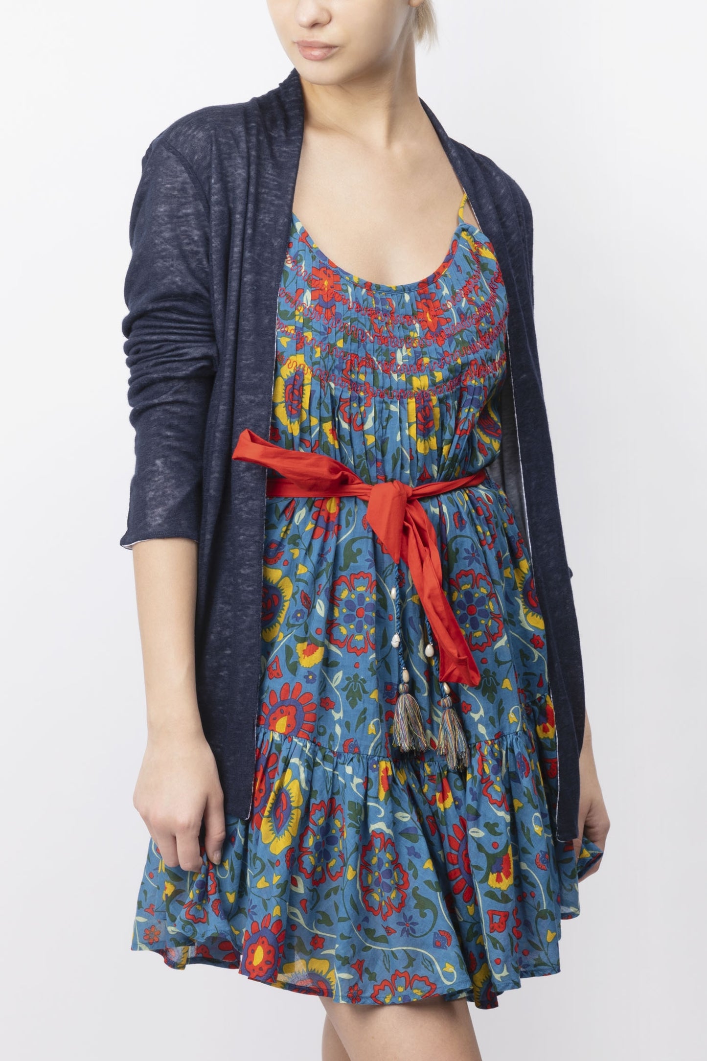Linen Blend Knit Jacket