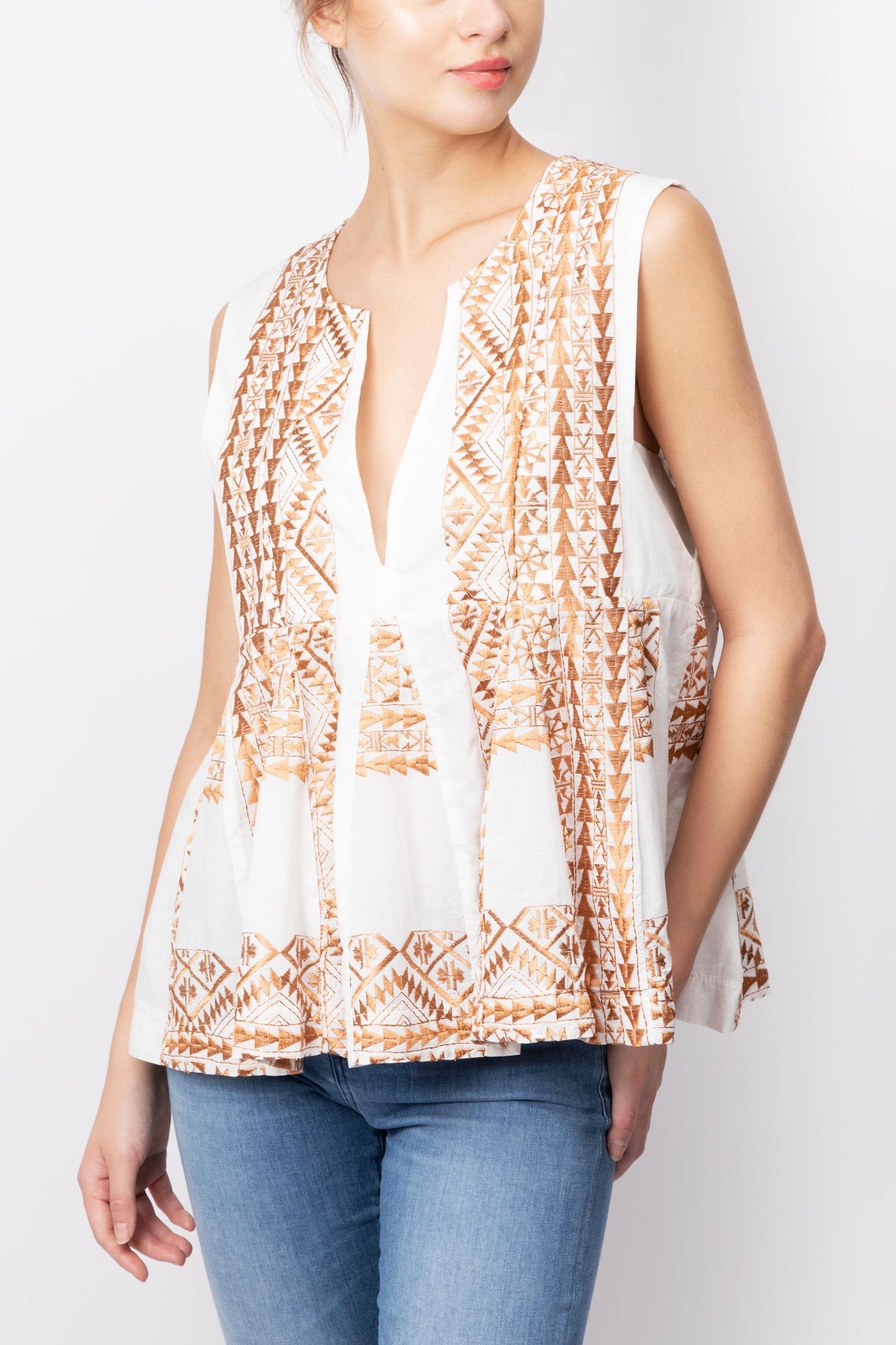 Tiered Embroidery Top