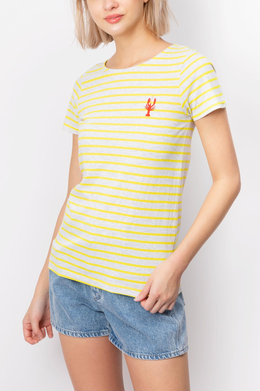 Lobster Embroidered Cotton T-shirt