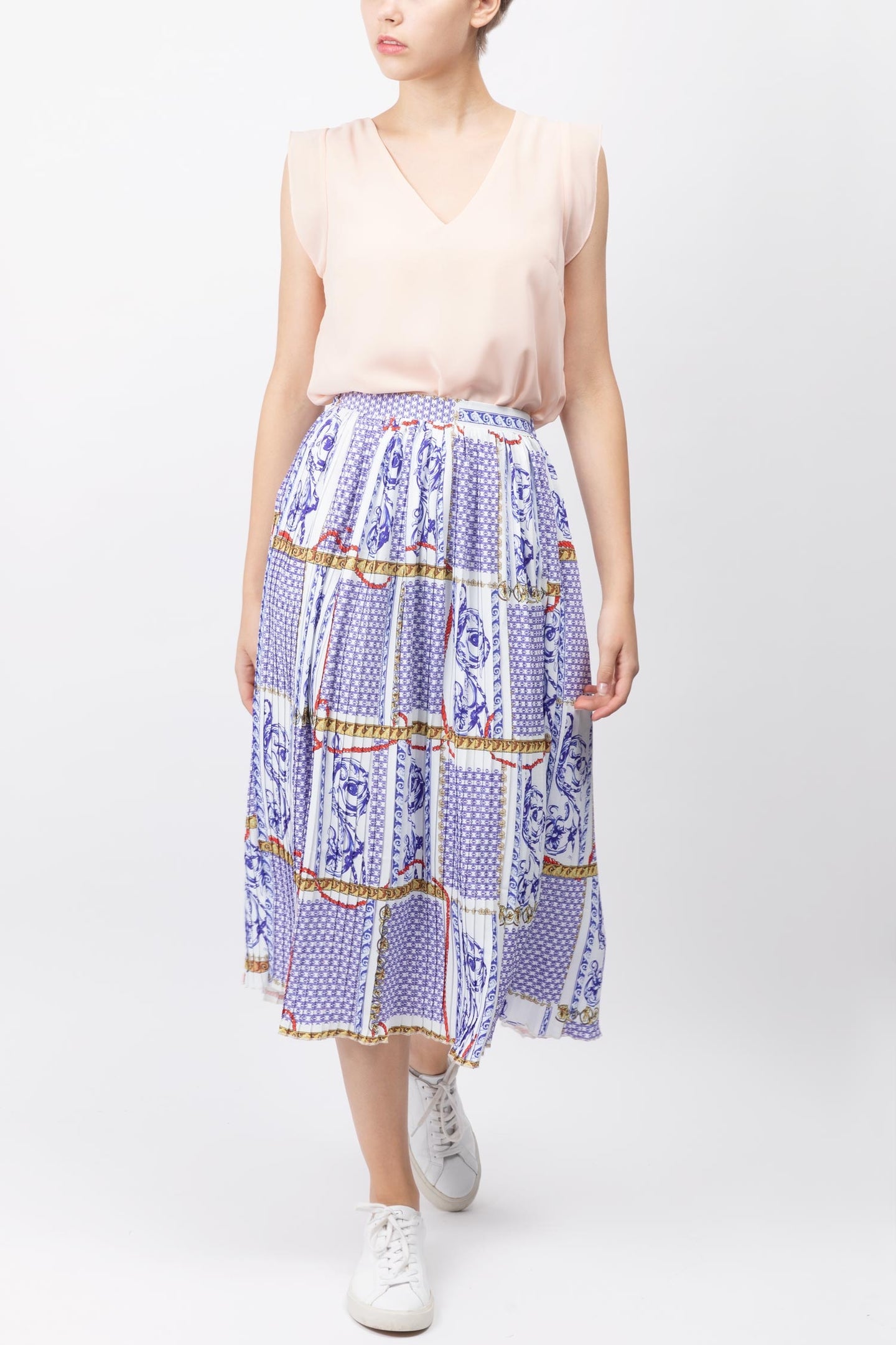 Pleated Skirt With Print