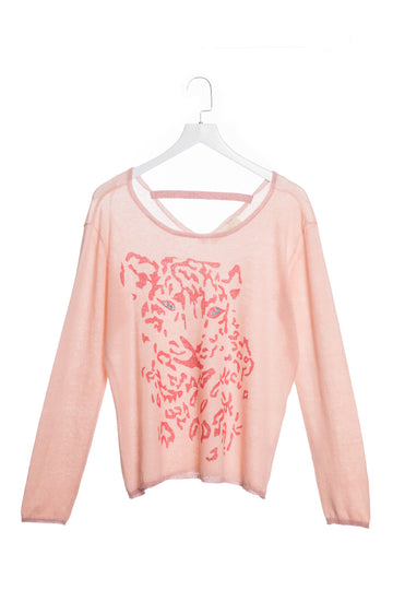 Animal Printed Long-sleeved T-shirt - RUE MADAME | BOUTIQUE PARISIENNE