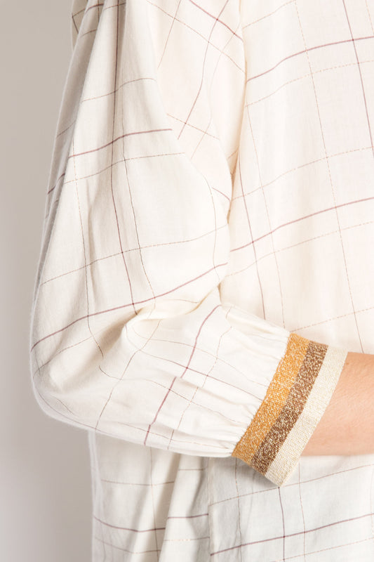 Checkered Shirt With Ribbed Cuffs