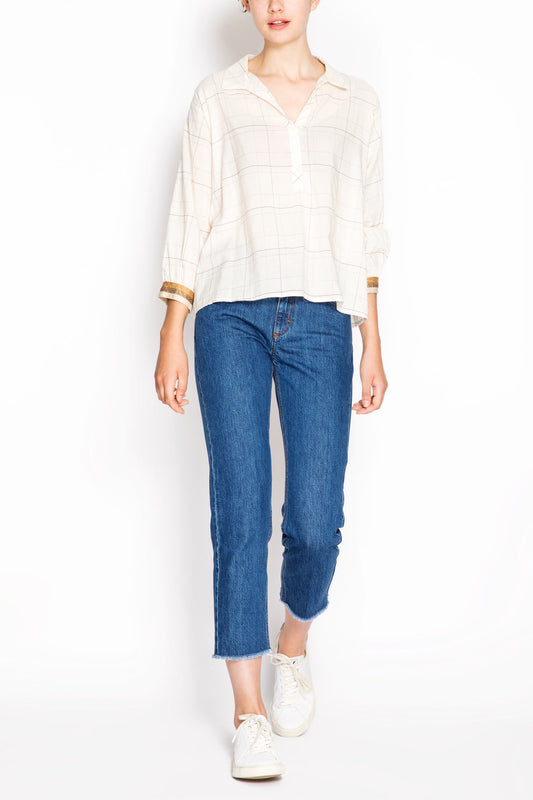 Checkered Shirt With Ribbed Cuffs