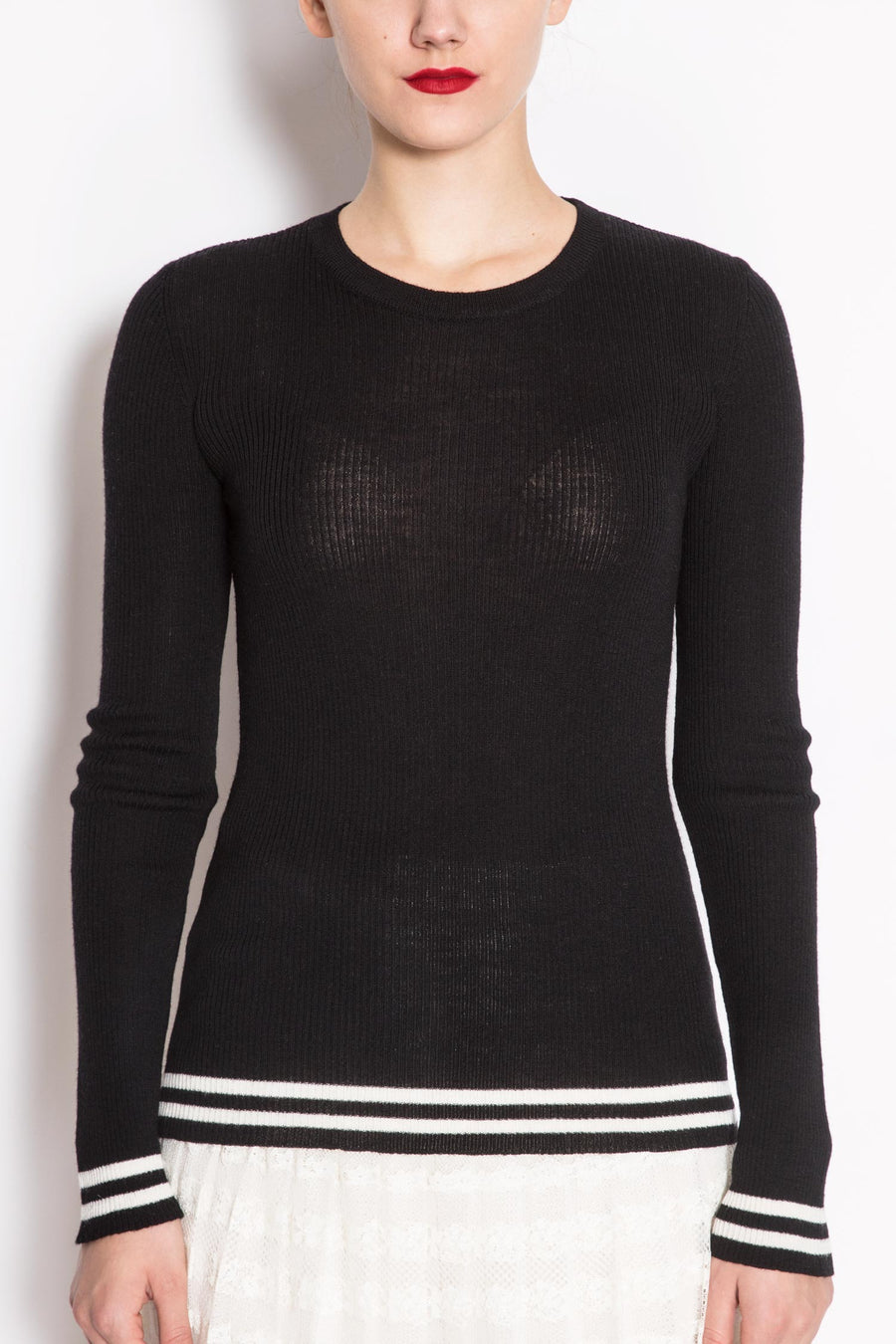 Banded Long-sleeve Pullover