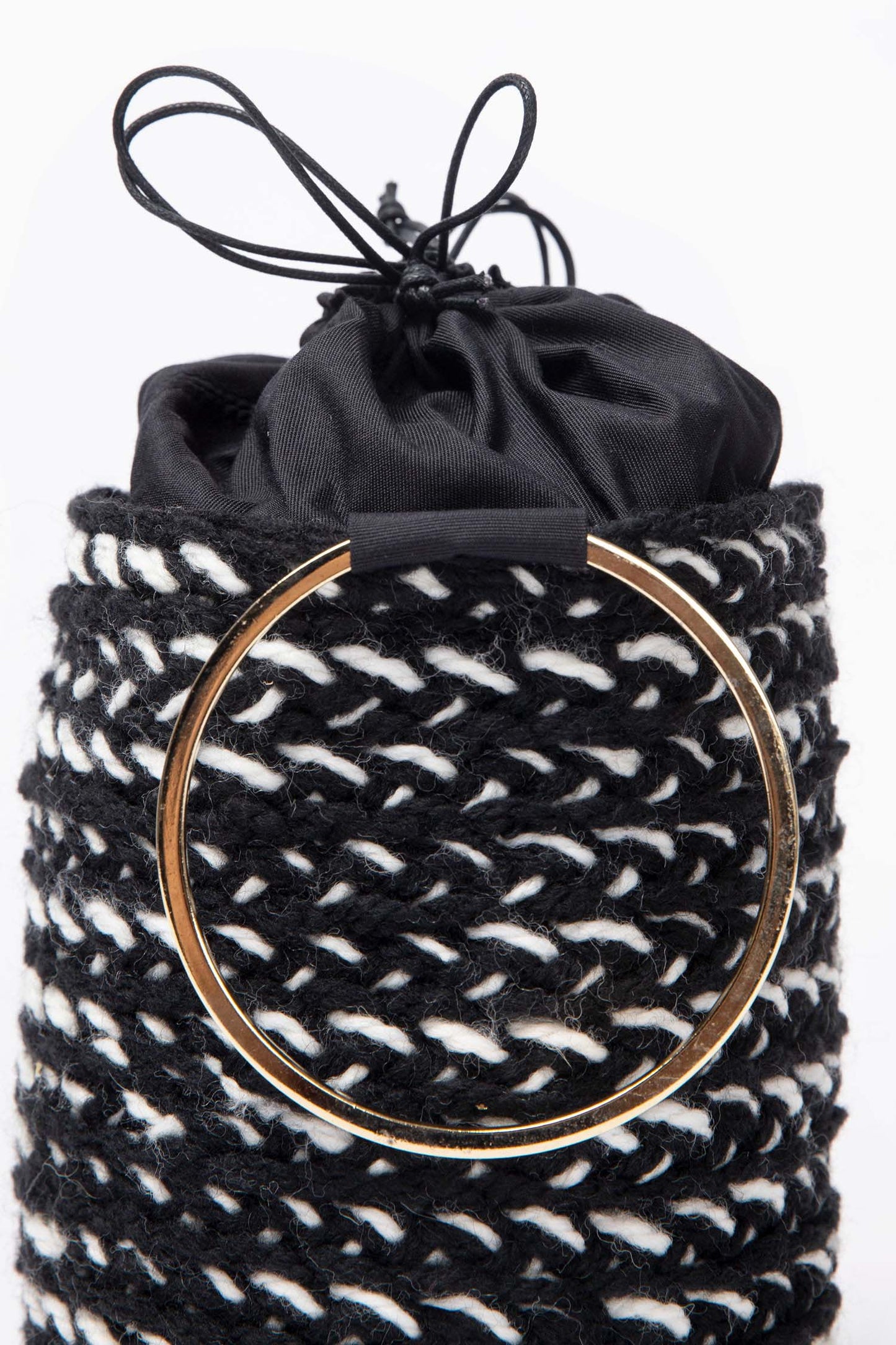 Wool Blend Knit Bucket Bag