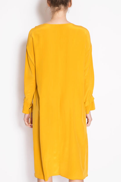 Silk Long-sleeved Float Dress