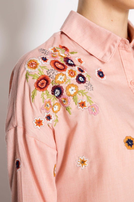 Embroidered Long-sleeve Shirt