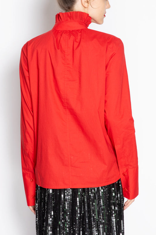 Frilled Cotton Shirt