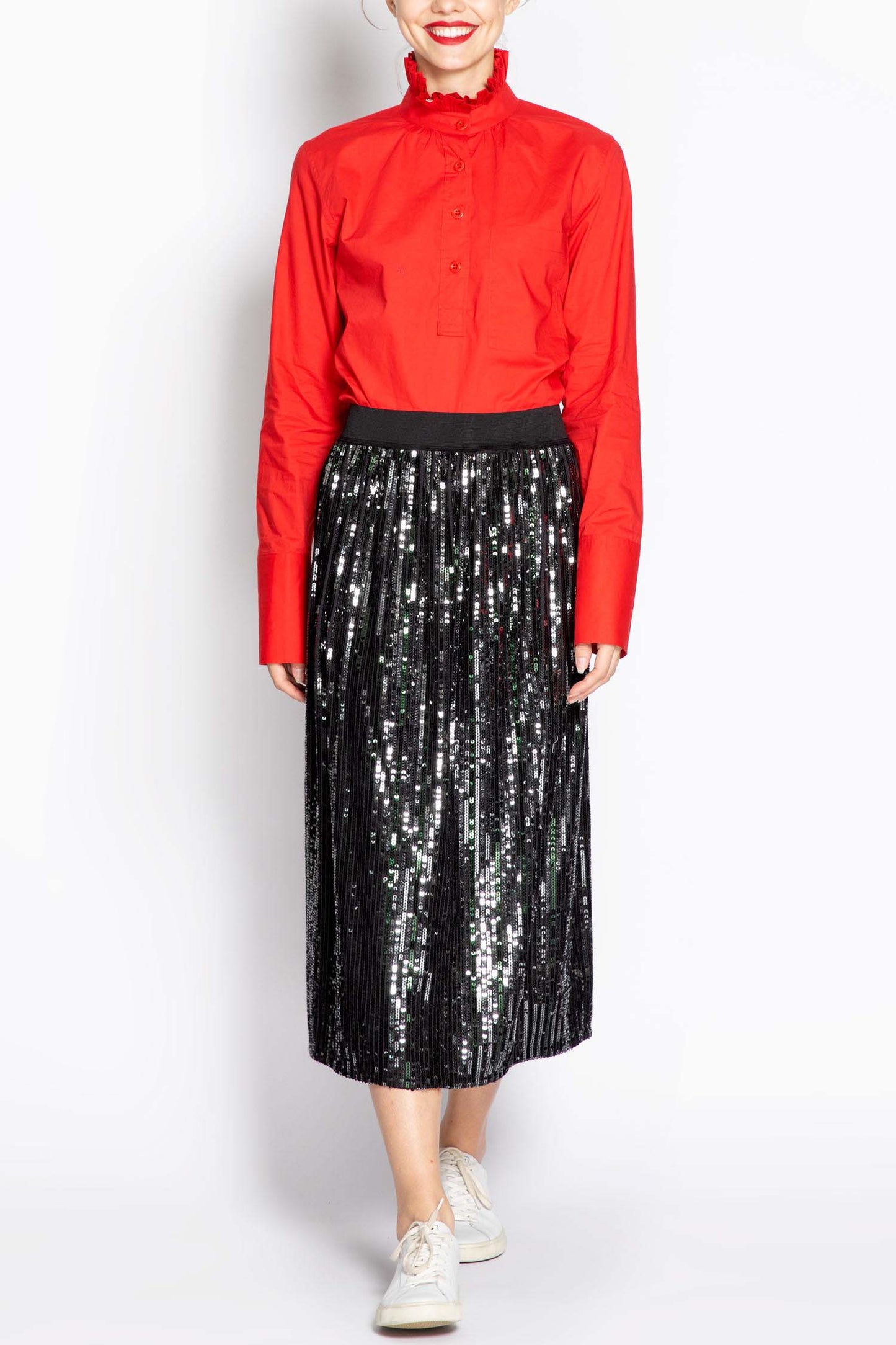 Frilled Cotton Shirt