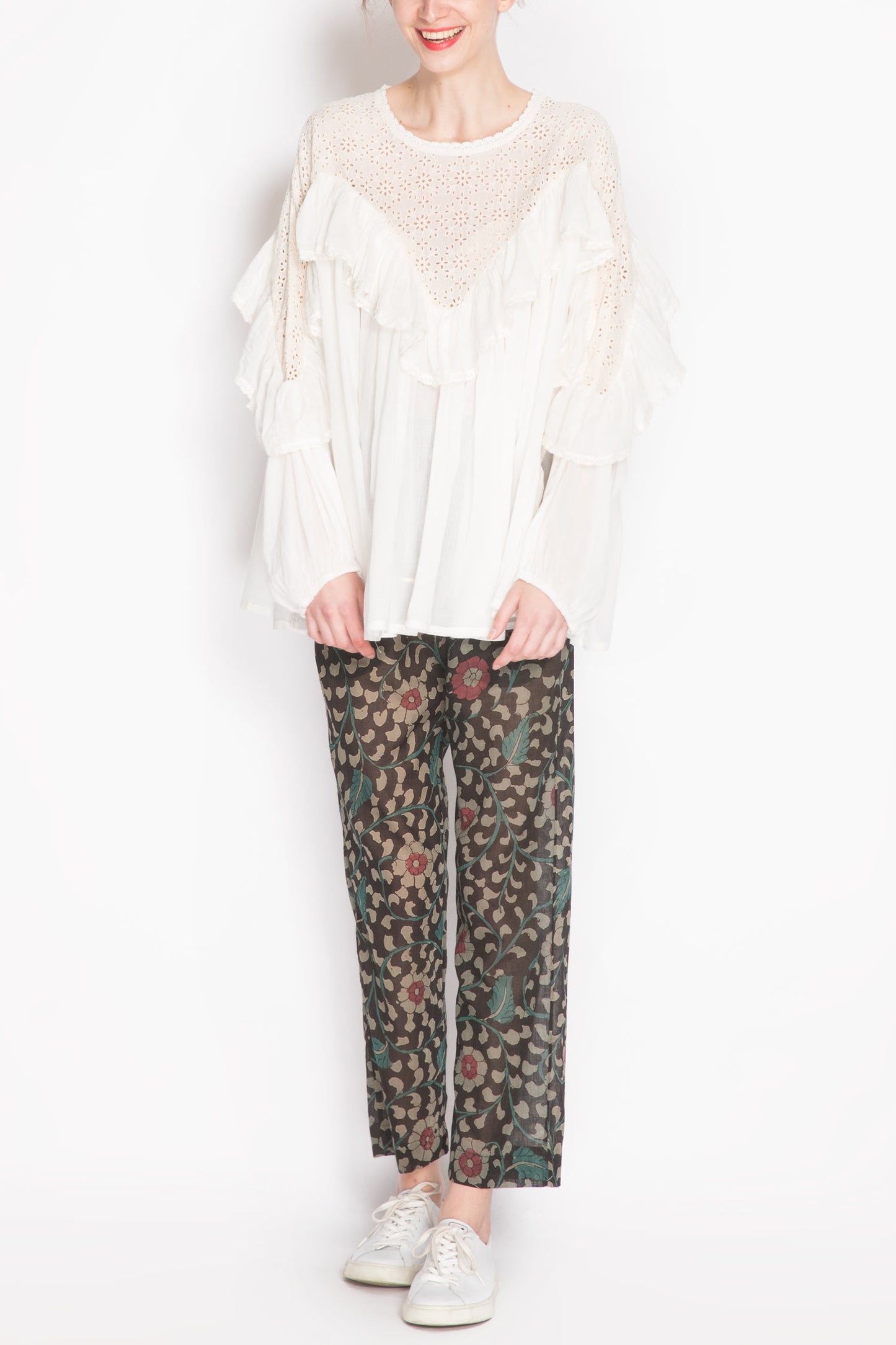 Floral Print Tapered Pants