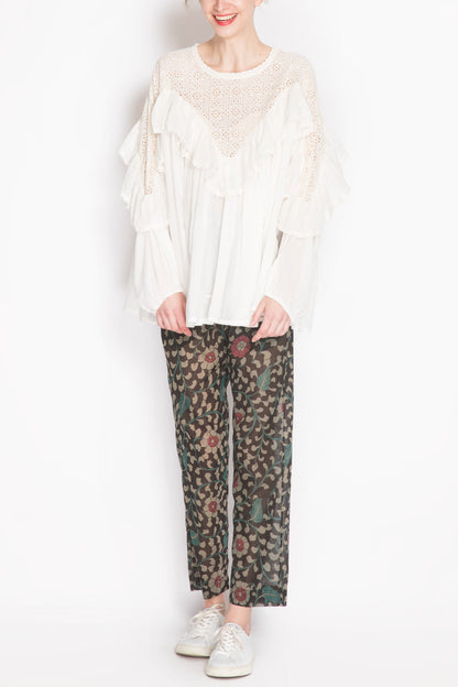 Floral Print Tapered Pants
