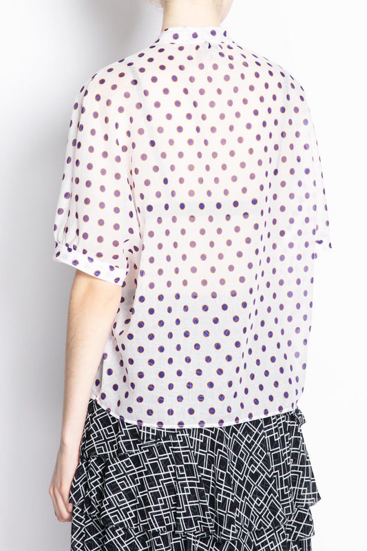 Polka Dot Printed Cotton Shirt