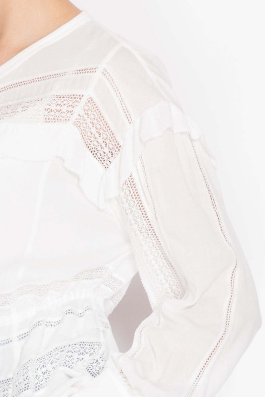 Laced Long-sleeve Blouse