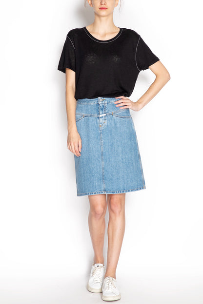 Linen Contrast Thread T-shirt