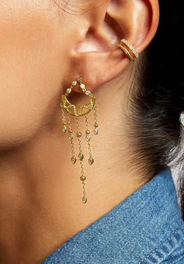 Earring Bollywood Quee Bo-243g Gold