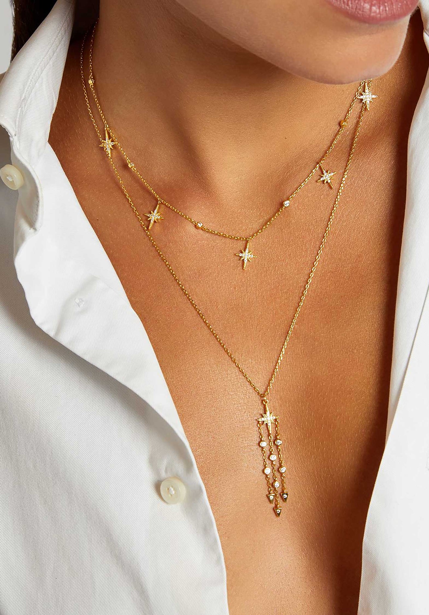 Necklace Constellation Co-231g Gold