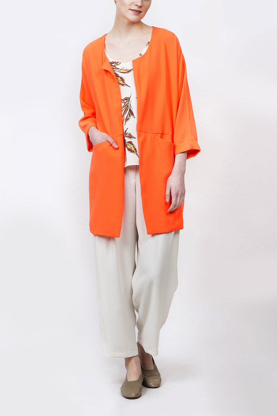 Collarless Jacket