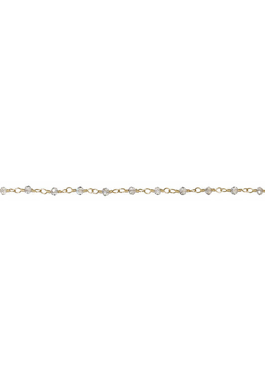 18K Gold Plated  Chain Bracelet Labradorite - RUE MADAME | BOUTIQUE PARISIENNE