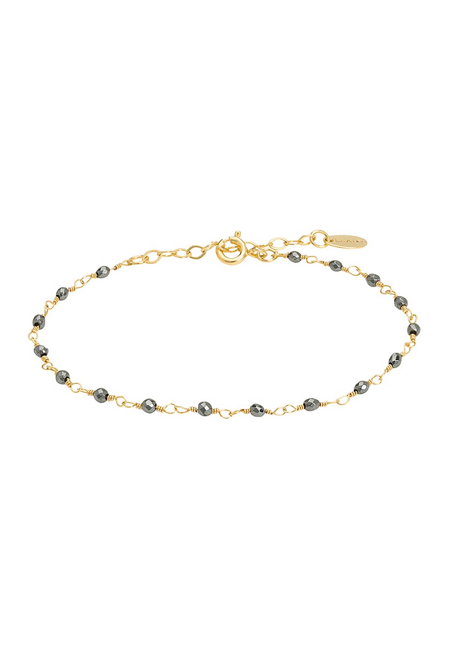 18K Gold Plated  Chain Bracelet Pyrite - RUE MADAME | BOUTIQUE PARISIENNE