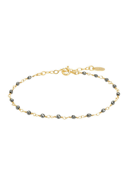 18K Gold Plated  Chain Bracelet Pyrite - RUE MADAME | BOUTIQUE PARISIENNE