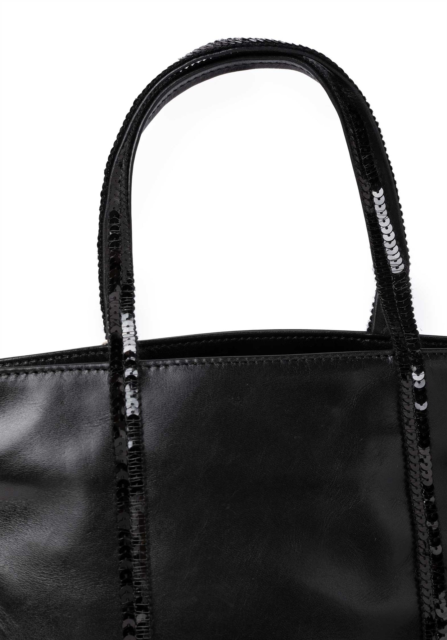 Mini Embellished Leather Tote With Detachable Strap Noir - RUE MADAME | BOUTIQUE PARISIENNE