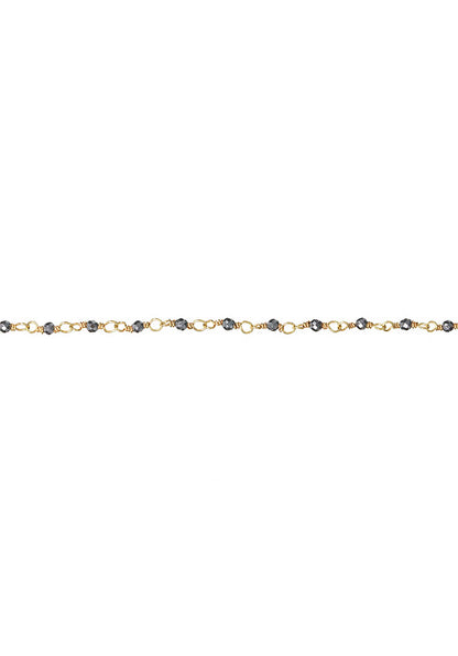 18K Gold Plated  Chain Bracelet Pyrite - RUE MADAME | BOUTIQUE PARISIENNE