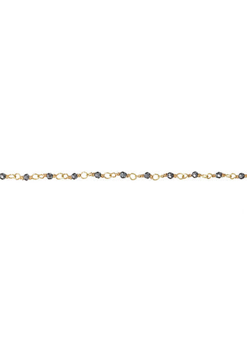 18K Gold Plated  Chain Bracelet Pyrite - RUE MADAME | BOUTIQUE PARISIENNE