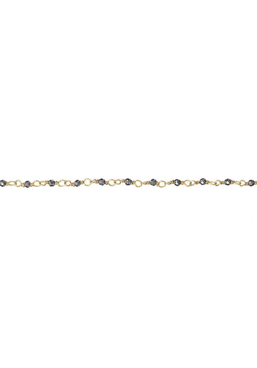 18K Gold Plated  Chain Bracelet Pyrite - RUE MADAME | BOUTIQUE PARISIENNE