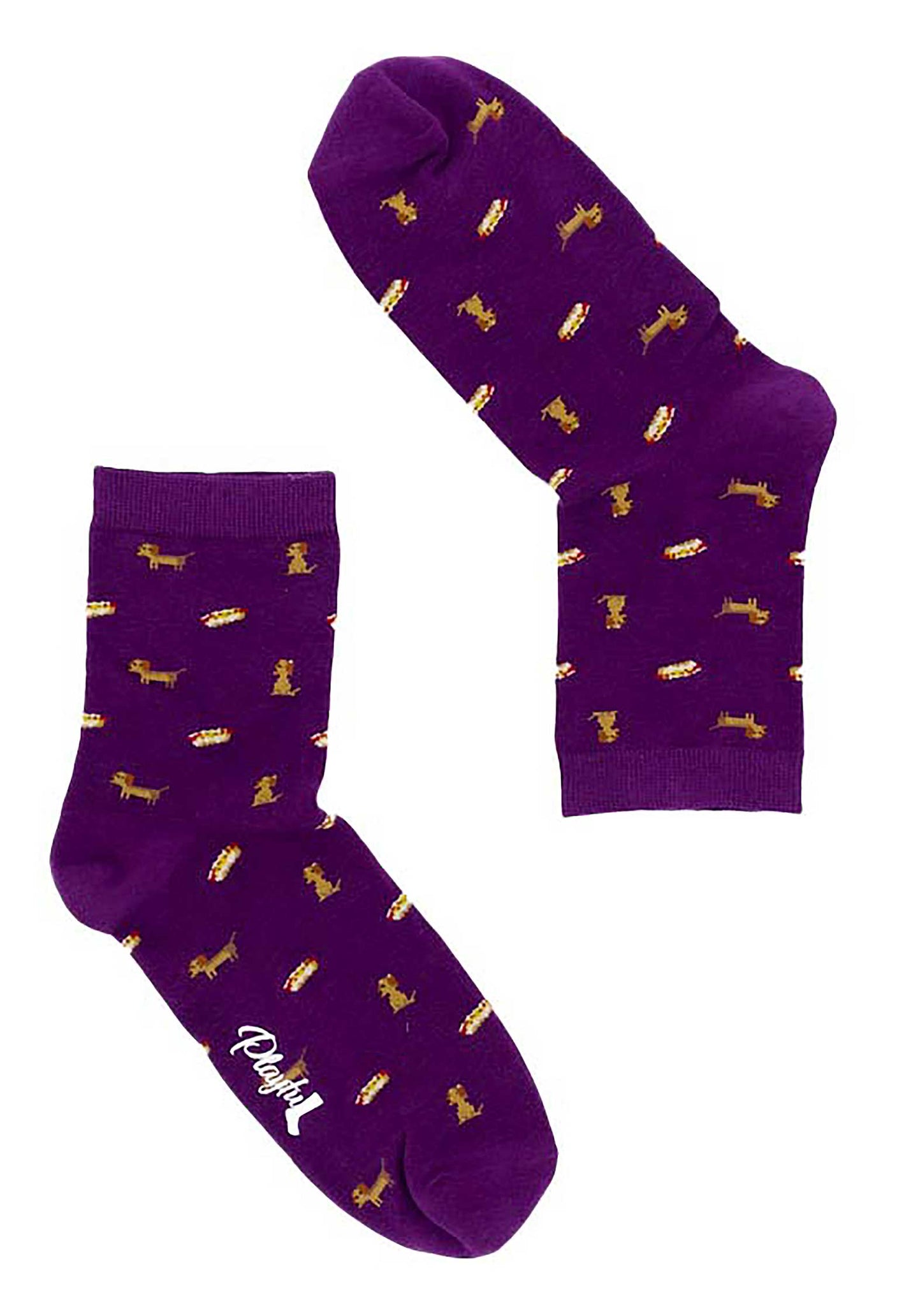 Socks  Wiener Dog Purple