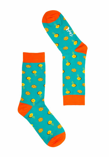 Bubble Waffle Socks Blue - RUE MADAME | BOUTIQUE PARISIENNE