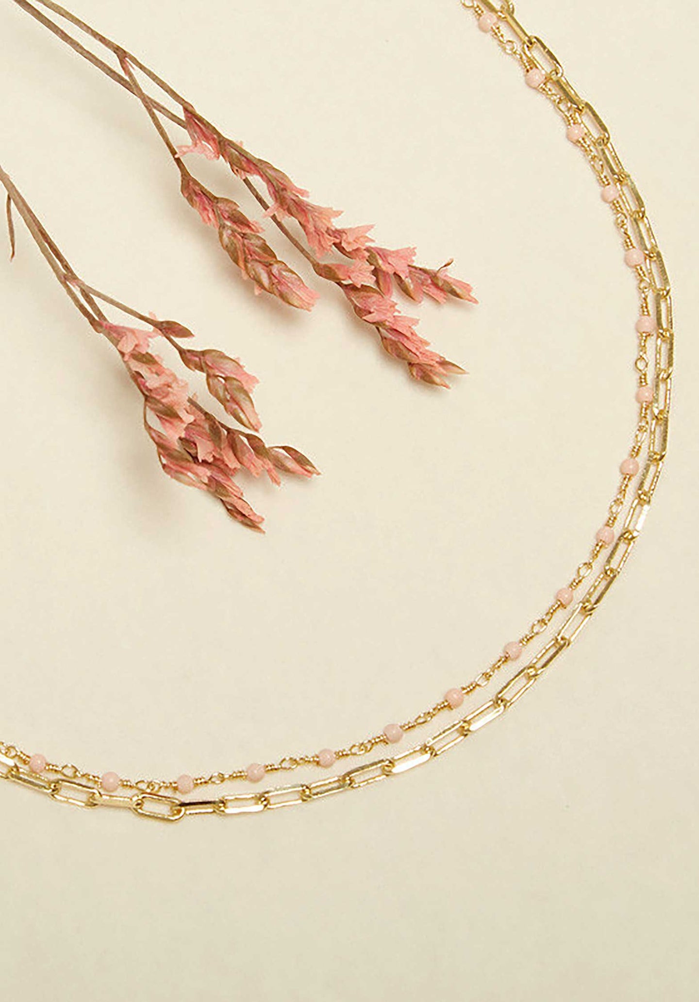 Rose  Gold Plated Necklace Opale - RUE MADAME | BOUTIQUE PARISIENNE